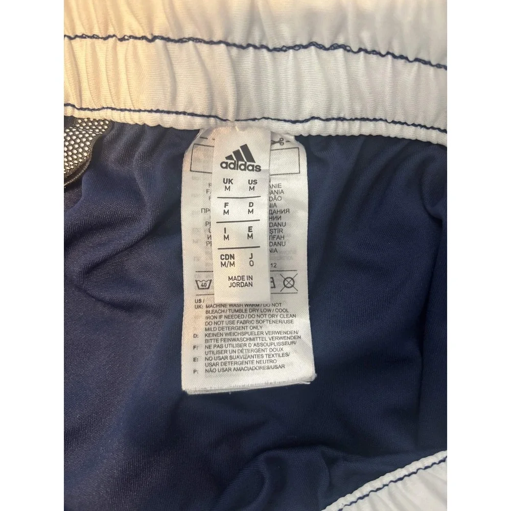 Adidas Aeroready Shorts Mens Medium Navy Blue White 3 Stripe Missing Drawstring